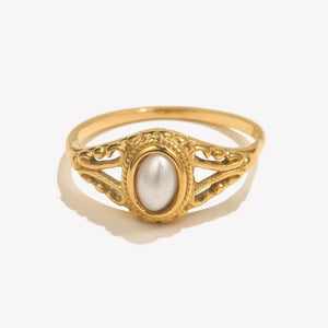 The Inner Sanctum | The High Priestess Pearl Ring - Tarotara