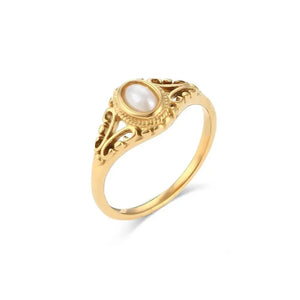 The Inner Sanctum | The High Priestess Pearl Ring - Tarotara
