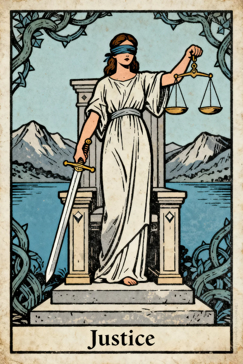 Justice tarot card