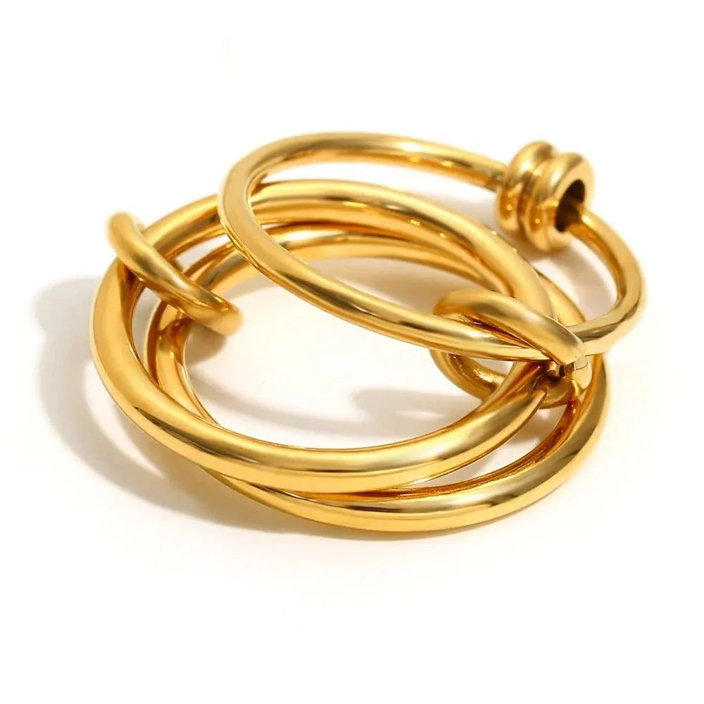 The Boundless Cycle | The Wheel of Fortune Layered Ring - Tarotara