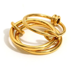 The Boundless Cycle | The Wheel of Fortune Layered Ring - Tarotara
